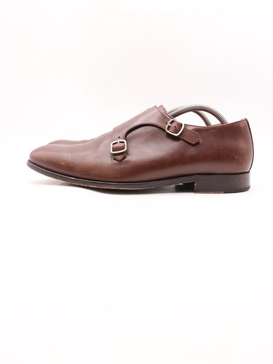 Jack Erwin Shoes Men\'s Size  10.5 Oxford Double Monk Strap Classic Brown Leather main image 7